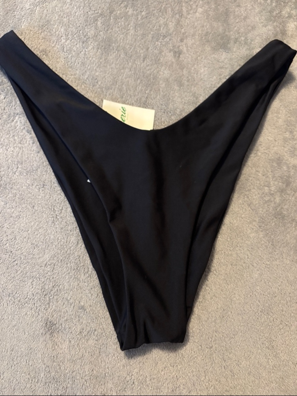 aerie Black High-Cut Bikini Bottoms